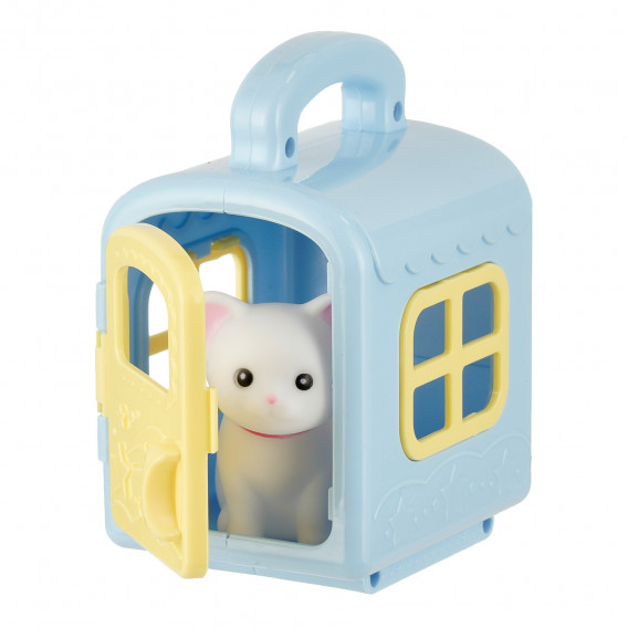 Кош за домашни любимци с кученце тип къщичка, син Koopman 335721 