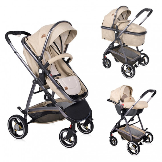 Комбинирана детска количка Sola Set Beige 3 в 1 Lorelli 33606 2