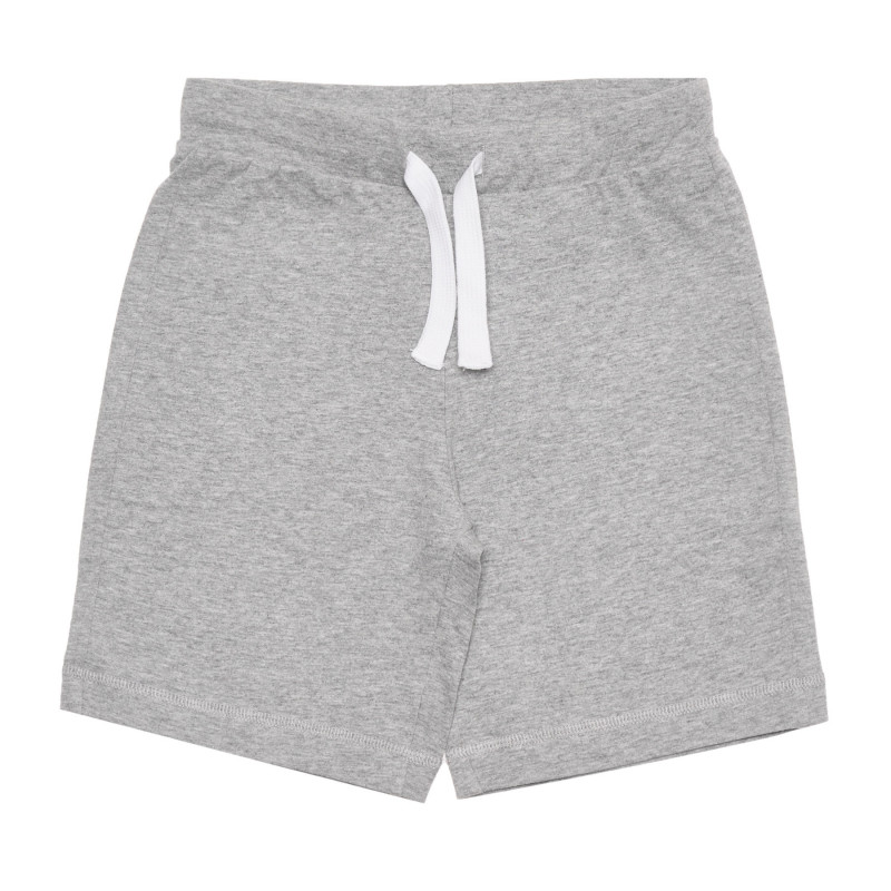 Памучен къси панталони с логото на бранда, сиви  336098