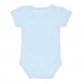 Памучен комплект от два броя бодита с къс ръкав за бебе, бяло и синьо Chicco 336197 5