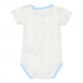 Памучен комплект от два броя бодита с къс ръкав за бебе, бяло и синьо Chicco 336199 7