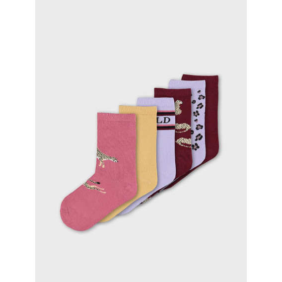 Комплект от шест броя цветни чорапи Name it 336292 