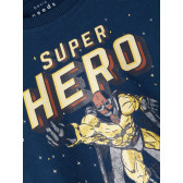 Памучна блуза с дълъг ръкав Super hero, синя Name it 336347 3