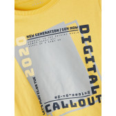 Памучна блуза с дълъг ръкав Digital, жълта Name it 336368 3