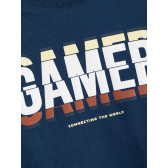 Памучна блуза с дълъг ръкав Gamer, синя Name it 336374 3