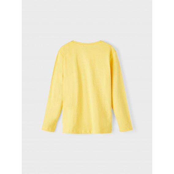Памучна блуза с дълъг ръкав Vintage spirit, жълта Name it 336385 2