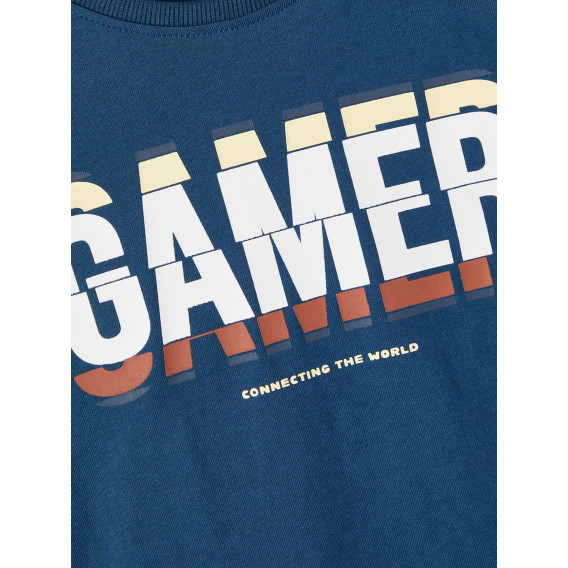 Памучна тениска Gamer, синя Name it 336629 3