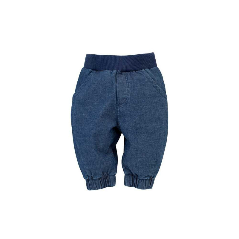 Памучни панталони за бебе, сини  336654