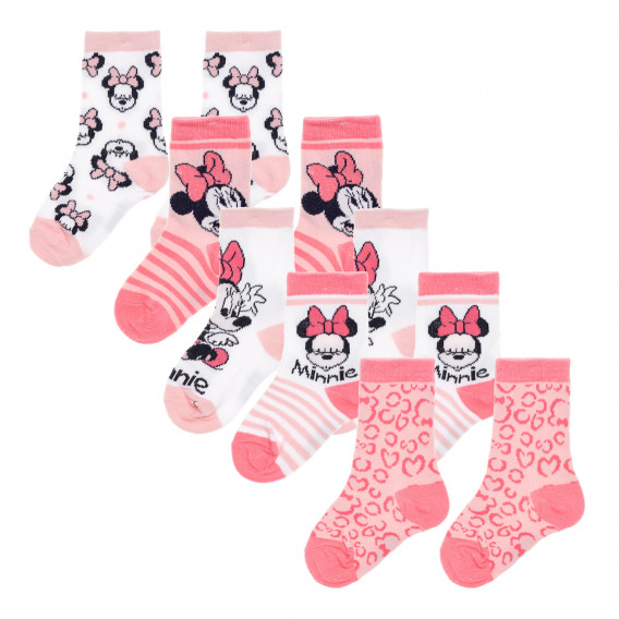 Комплект от пет броя чорапи Minnie Mouse, многоцветни Minnie Mouse 336863 
