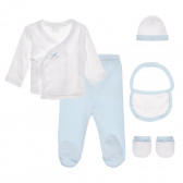 Бебешки комплект за изписване с фигурален принт, син цвят Inter Baby 336872 