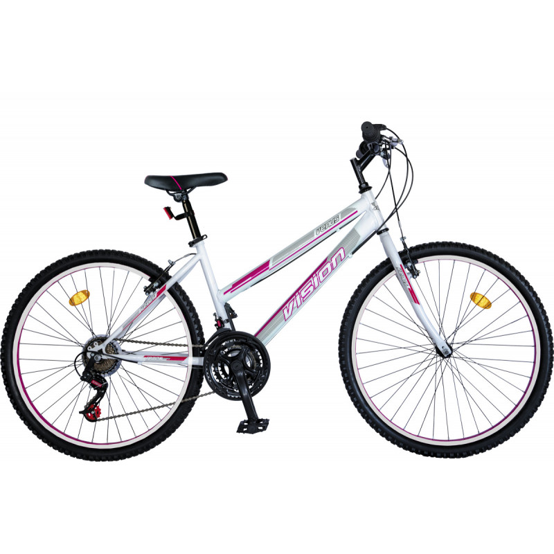 Детски велосипед VISION - VENUS 24, 21 скорости, бяло-розов  336929