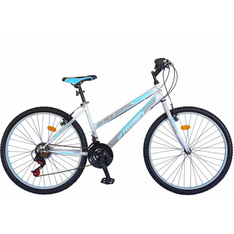 Детски велосипед VISION - VENUS 24, 21 скорости, бяло-тюркоазен  336930