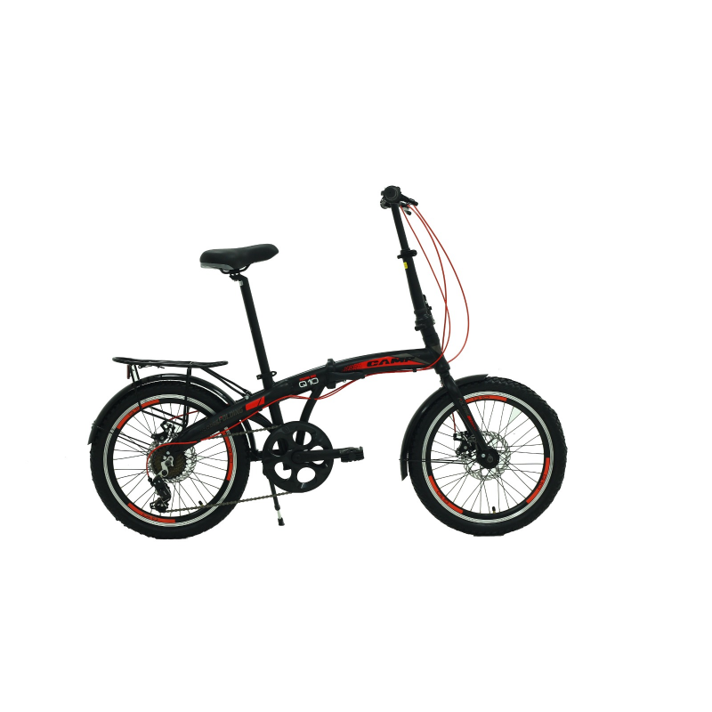 Детски сгъваем велосипед CAMP Q10 FOLDABLE BIKE 20, 7 скорости, черно-червен  336931