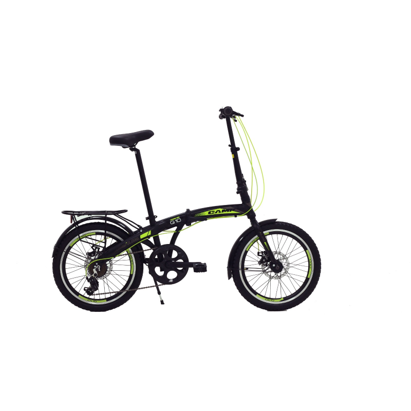 Детски сгъваем велосипед CAMP Q10 FOLDABLE BIKE 20, 7 скорости, черно-жълт  336932