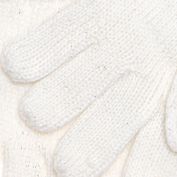 Ръкавици с блестящи нишки, бели Chicco 337799 2