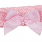 Плетена лента за коса с панделка, розова Chicco 338371 2