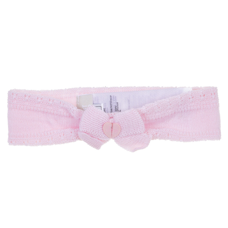 Плетена лента за коса с панделка за бебе, розов цвят  338455