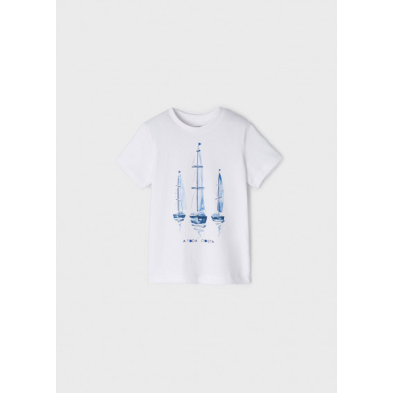 Комплект от две тениски с морски мотиви, синя и бяла Mayoral 338573 8