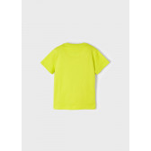 Тениска с щампа на скейтборд, лимонено жълта Mayoral 338604 2