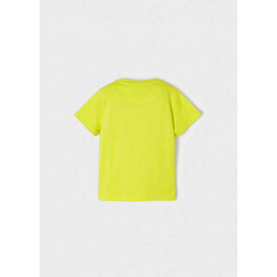 Тениска с щампа на скейтборд, лимонено жълта Mayoral 338604 2