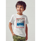 Тениска с морска щампа Surf Day, бяла Mayoral 338622 4