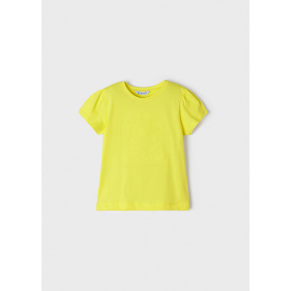 Тениска с бродерия Chic, жълта Mayoral 338650 6