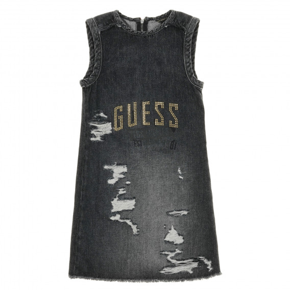 Дънкова рокля Icon без ръкави , черна Guess 338736 
