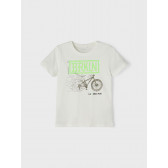 Памучна тениска Brkln, бяла Name it 338934 