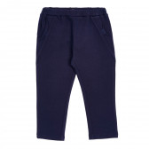 Памучен панталон с панделки на джобовете, син Chicco 339021 