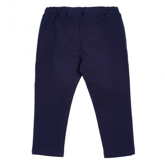 Памучен панталон с панделки на джобовете, син Chicco 339022 3
