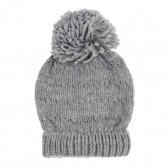 Плетена шапка с помпон, сива Chicco 339025 