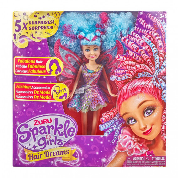 Кукла Hair Dreams с 5 изненади Sparkle Girlz 339080 