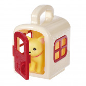 Кош за домашни любимци с кученце тип къщичка, бял Koopman 339115