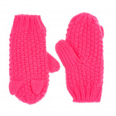 Плетени ръкавици с един пръст и ушички, цикламени Cool club 339406 