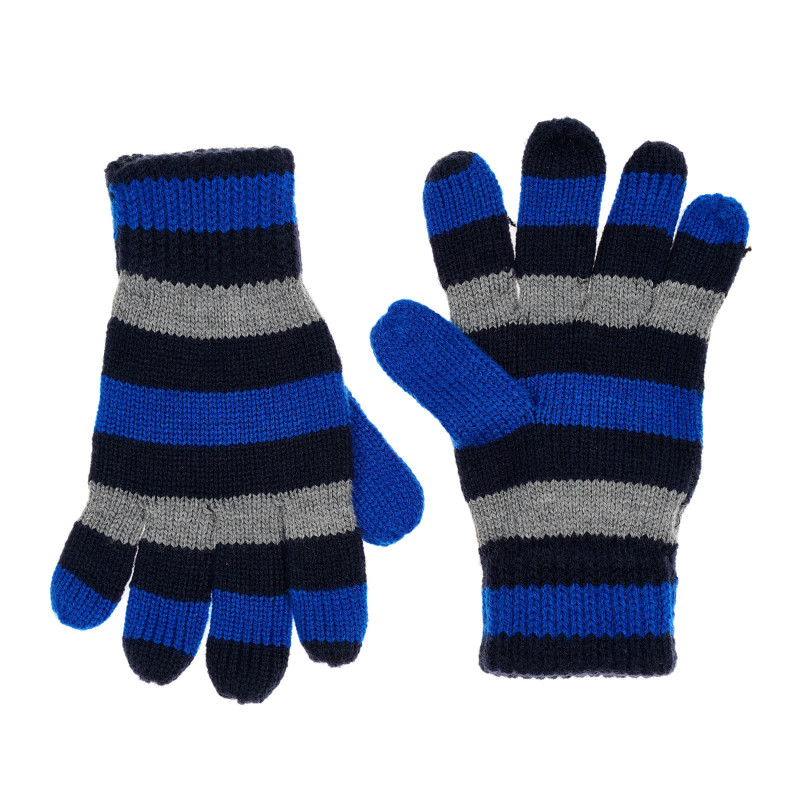 Плетени ръкавици в многоцветно райе  339410