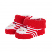 Чорапи с апликация на Дядо Коледа за бебе, червени Cool club 339444 