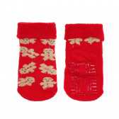 Чорапи с коледен десен за бебе, червени Cool club 339449 