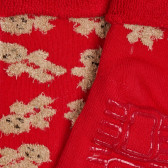Чорапи с коледен десен за бебе, червени Cool club 339450 2