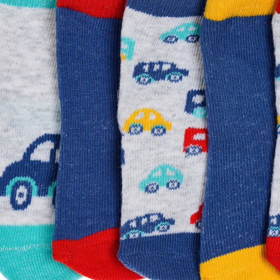 Комплект от пет чифта многоцветни чорапи за бебе Cool club 339454 6