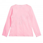 Блуза с дълъг ръкав и планински мотив, розова ALG 339528 4