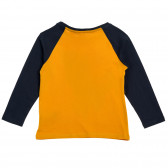 Памучна блуза с щампа Вълк, оранжева Cool club 339906 4