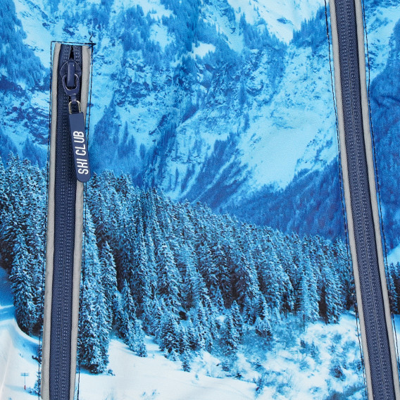 Ски яке с принт на планина, синьо Cool club 340289 2