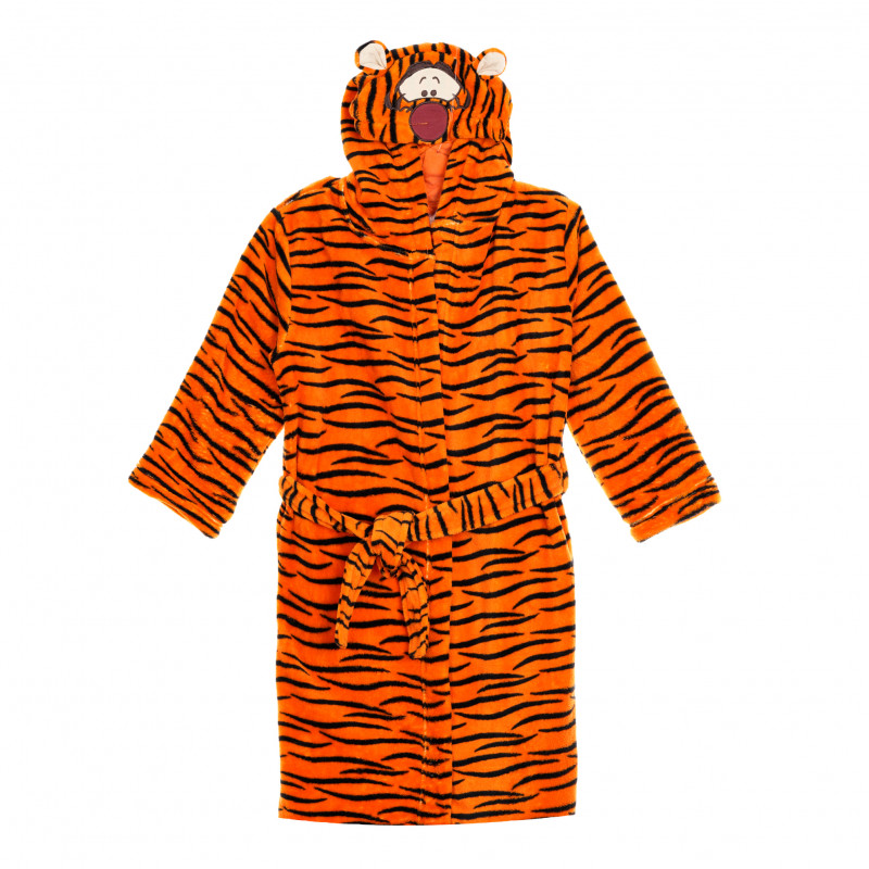Халат с апликация на тигър, оранжев  340367