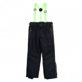 Ски панталон с зелени тиранти, черен Cool club 340371 