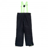 Ски панталон с зелени тиранти, черен Cool club 340372 2