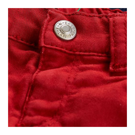 Панталон за бебе - унисекс, червен Benetton 34038 3
