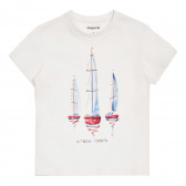 Комплект от две тениски с морски мотиви, червена и бяла Mayoral 340713 2