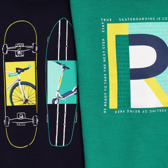Комплект от две тениски Ride-Roll, синя и зелена Mayoral 340717 3