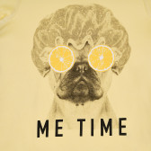Памучна тениска Me time, жълта Name it 340792 2