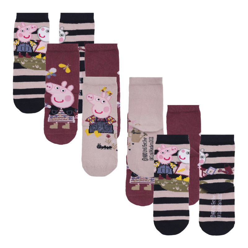 Комплект от три броя цветни чорапи Peppa Pig  340805